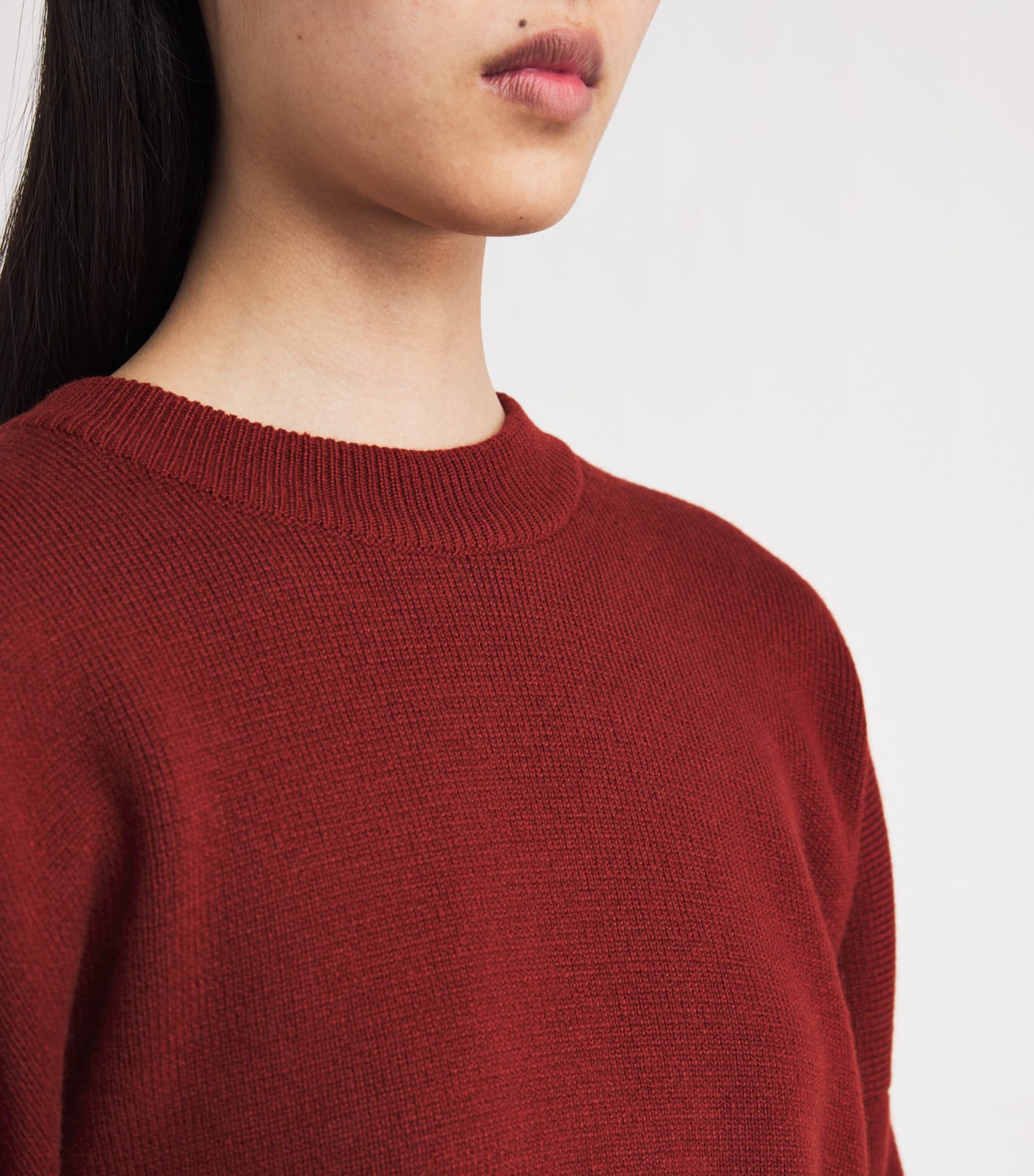 Red Cashmere Cropped Sweater