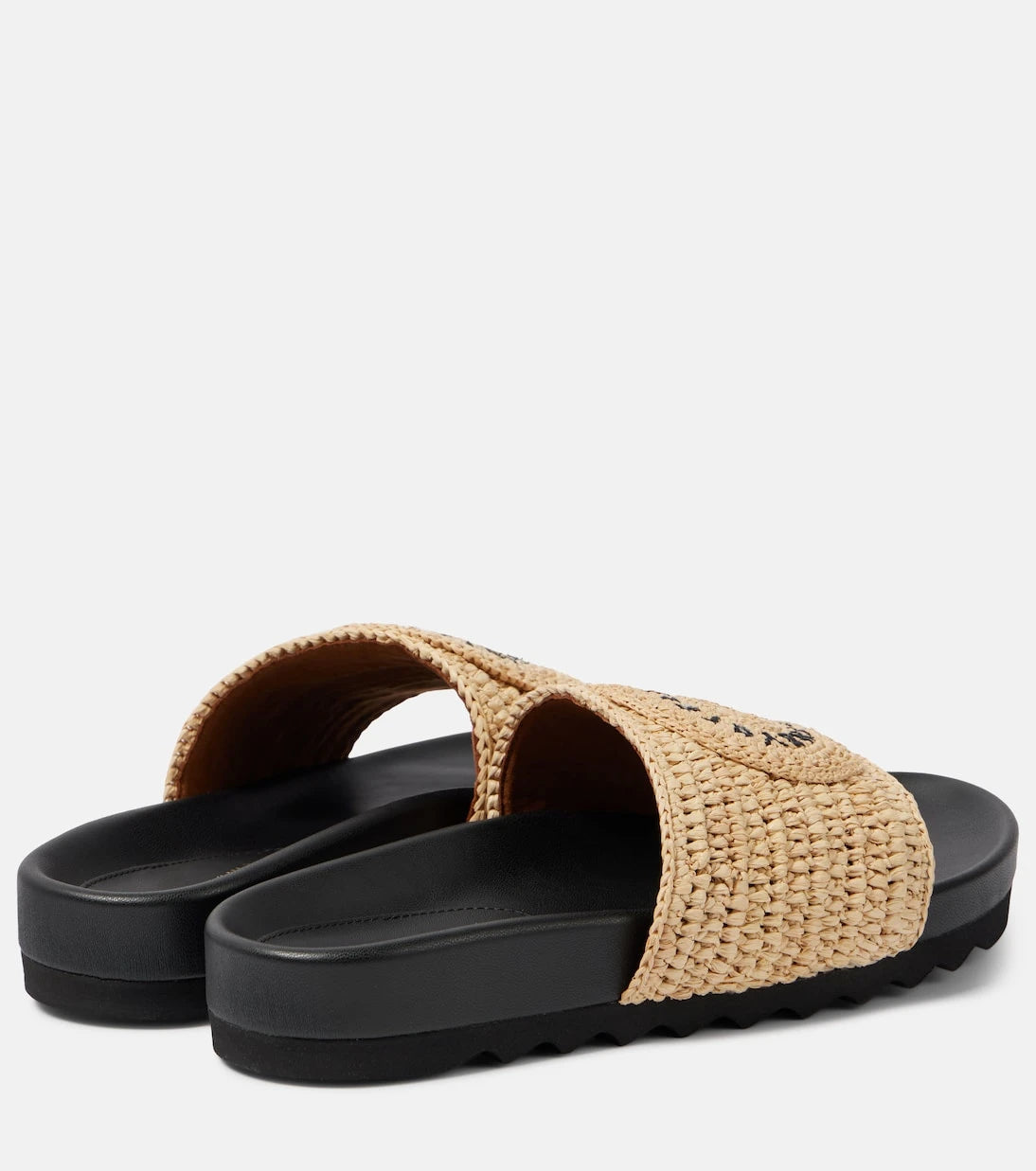 Stella McCartney - Elyse logo raffia slides