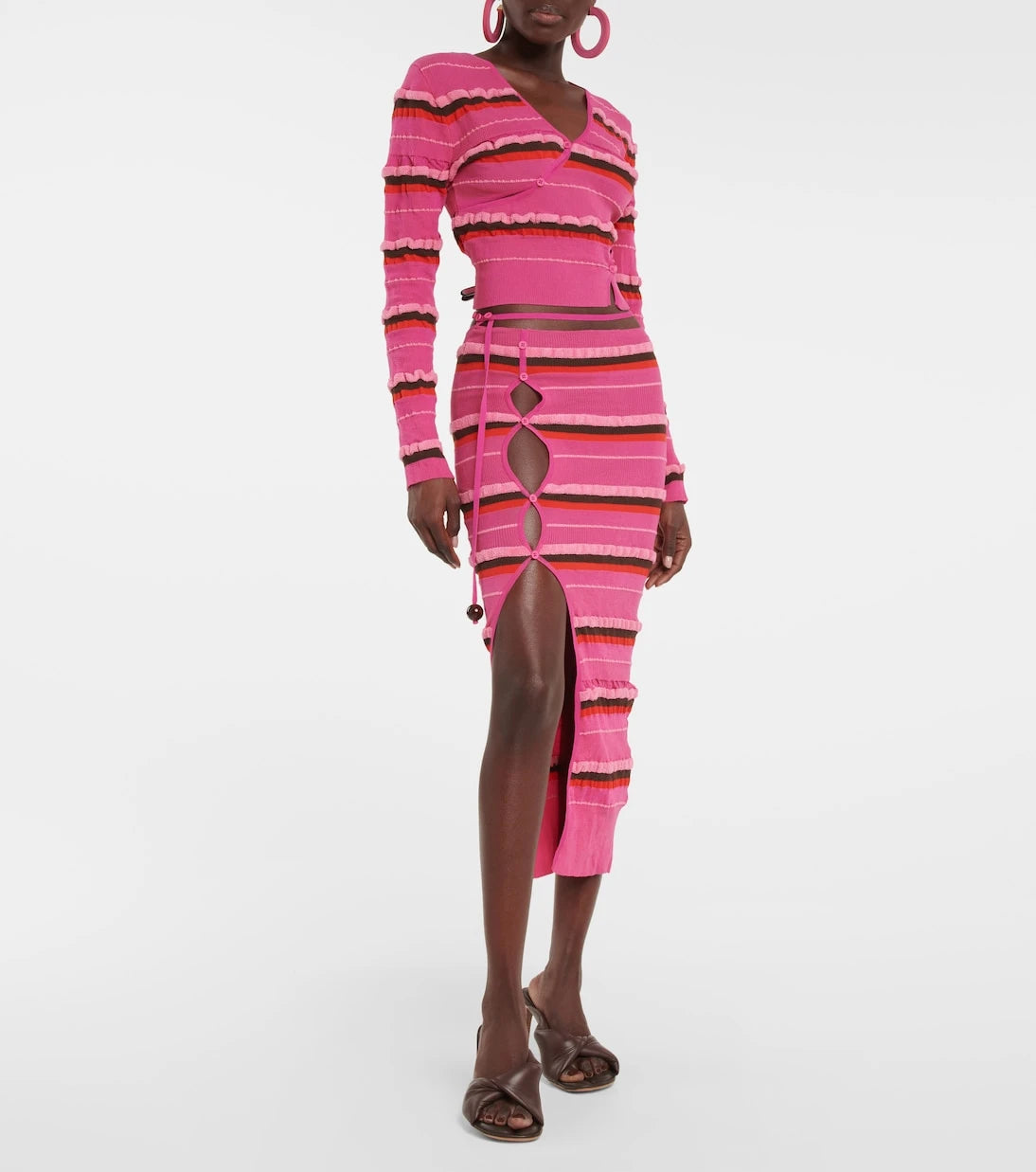 Jacquemus - La Jupe Maille Concha midi skirt