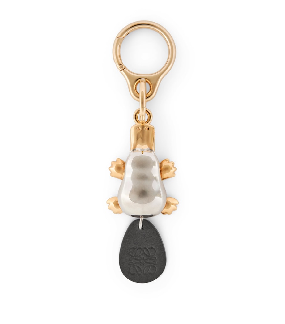 LOEWE Silver Leather-Brass Platypus Keyring
