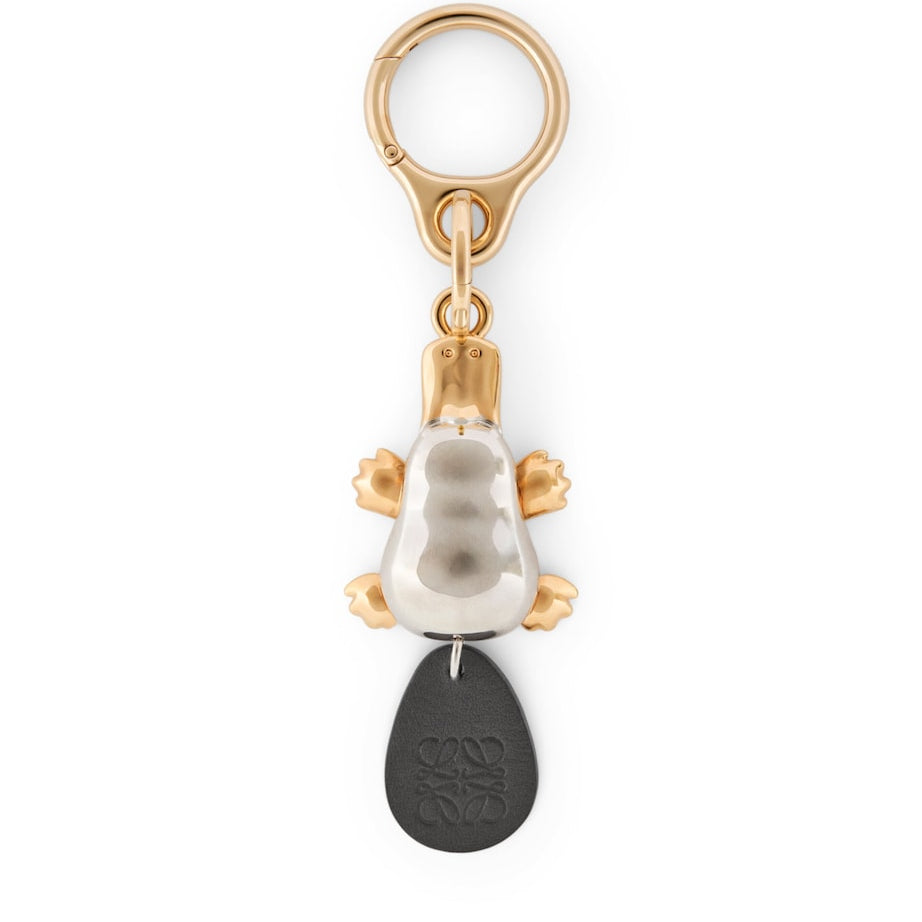 LOEWE Silver Leather-Brass Platypus Keyring