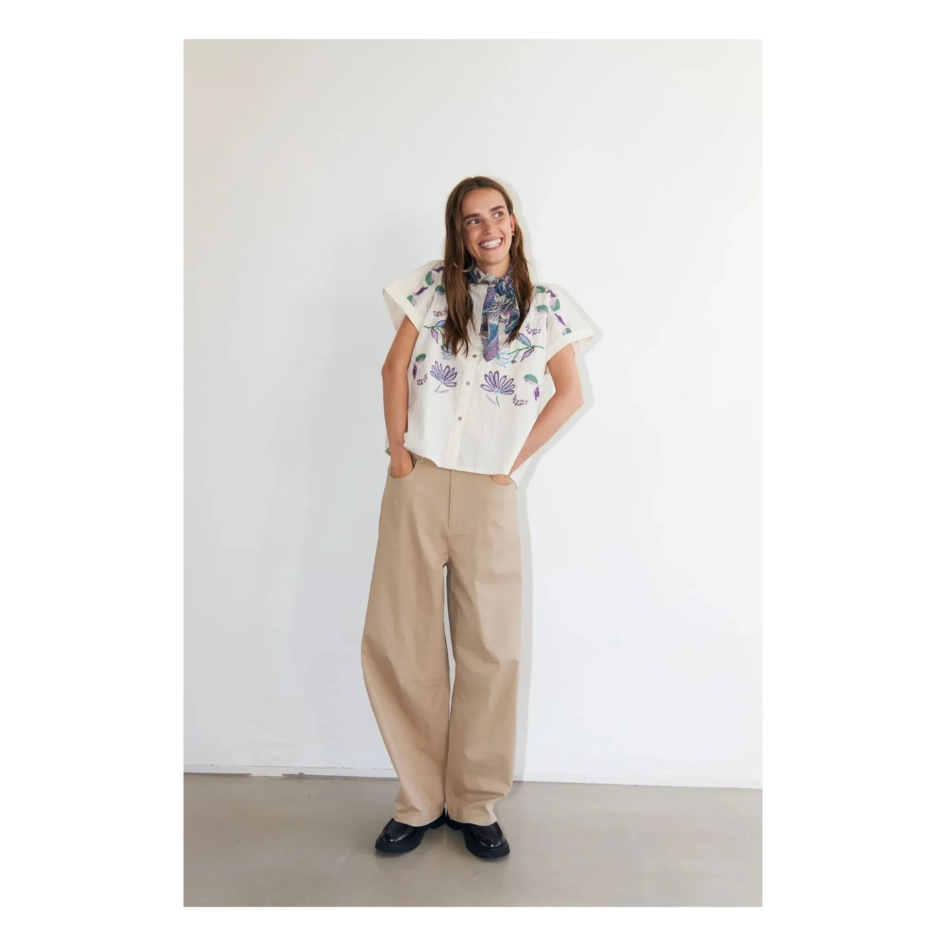 Lollys Laundry - Mya Cotton blouse | Cream