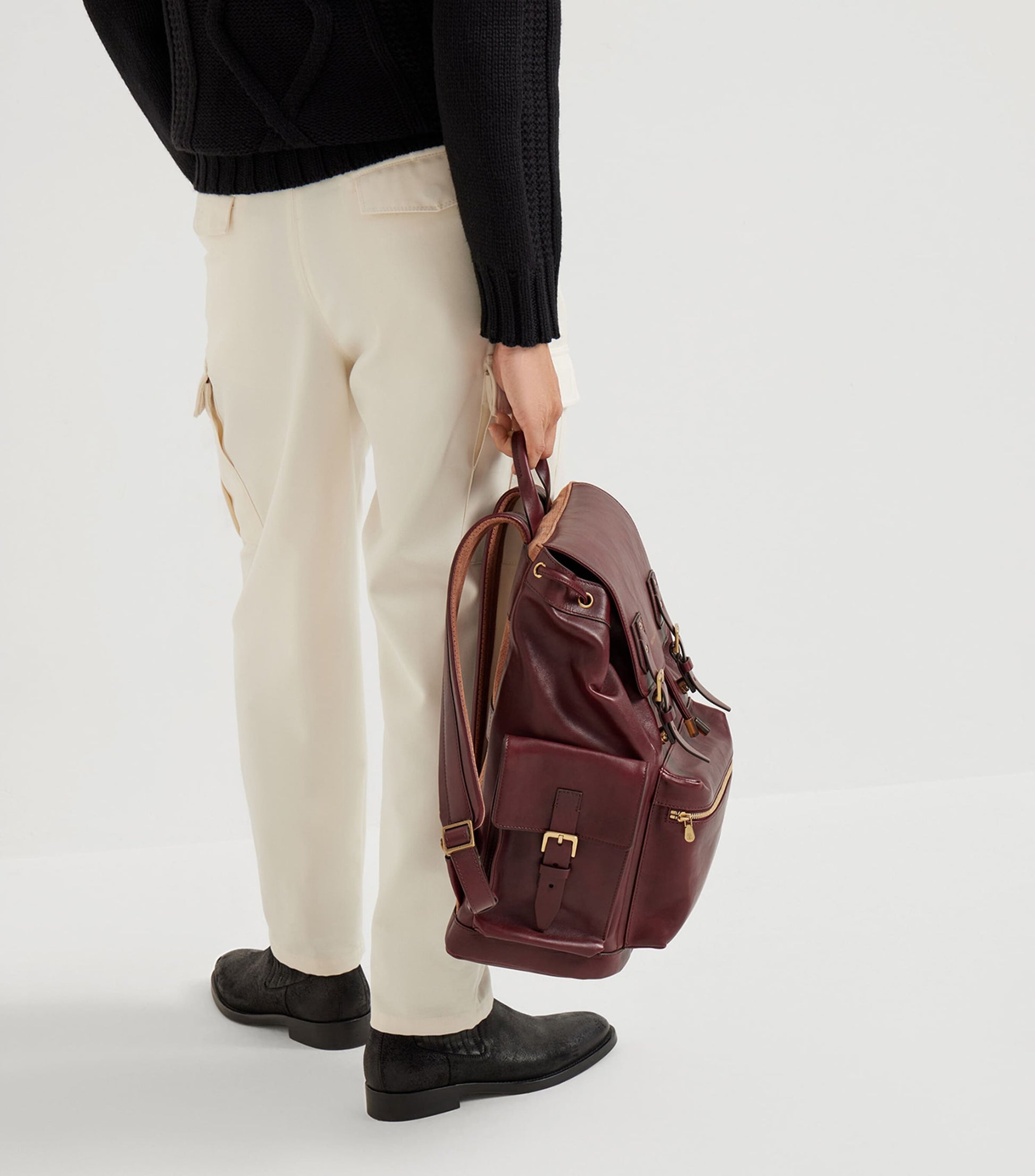 Brunello Cucinelli Leather City Backpack