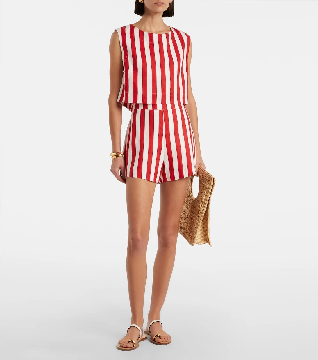 Posse - Perri striped linen shorts