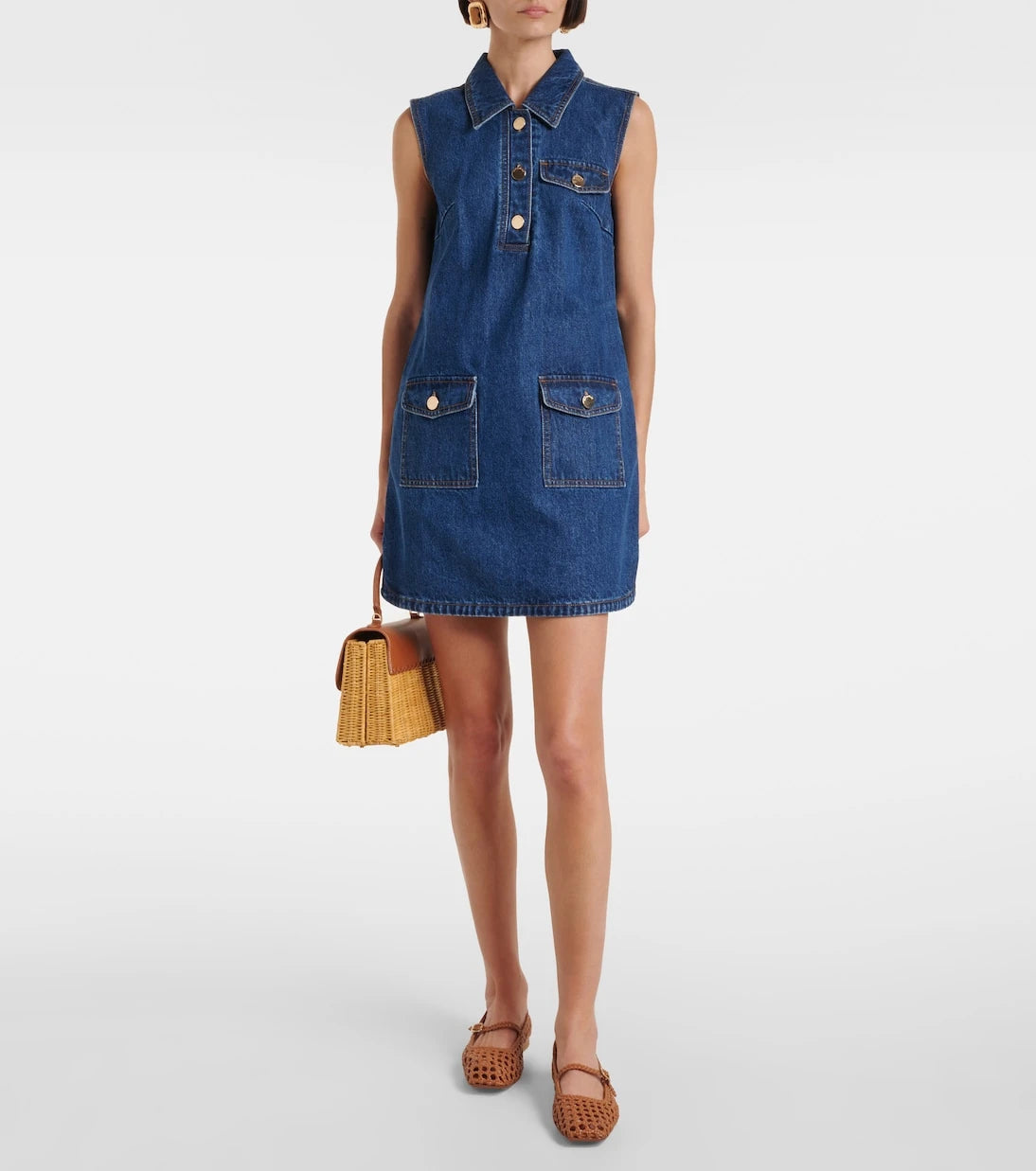 Self-Portrait - Denim minidress