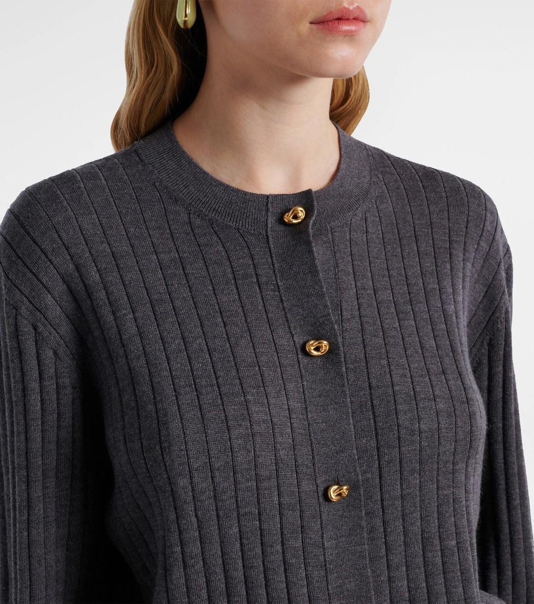 Bottega Veneta - Knot ribbed-knit wool cardigan