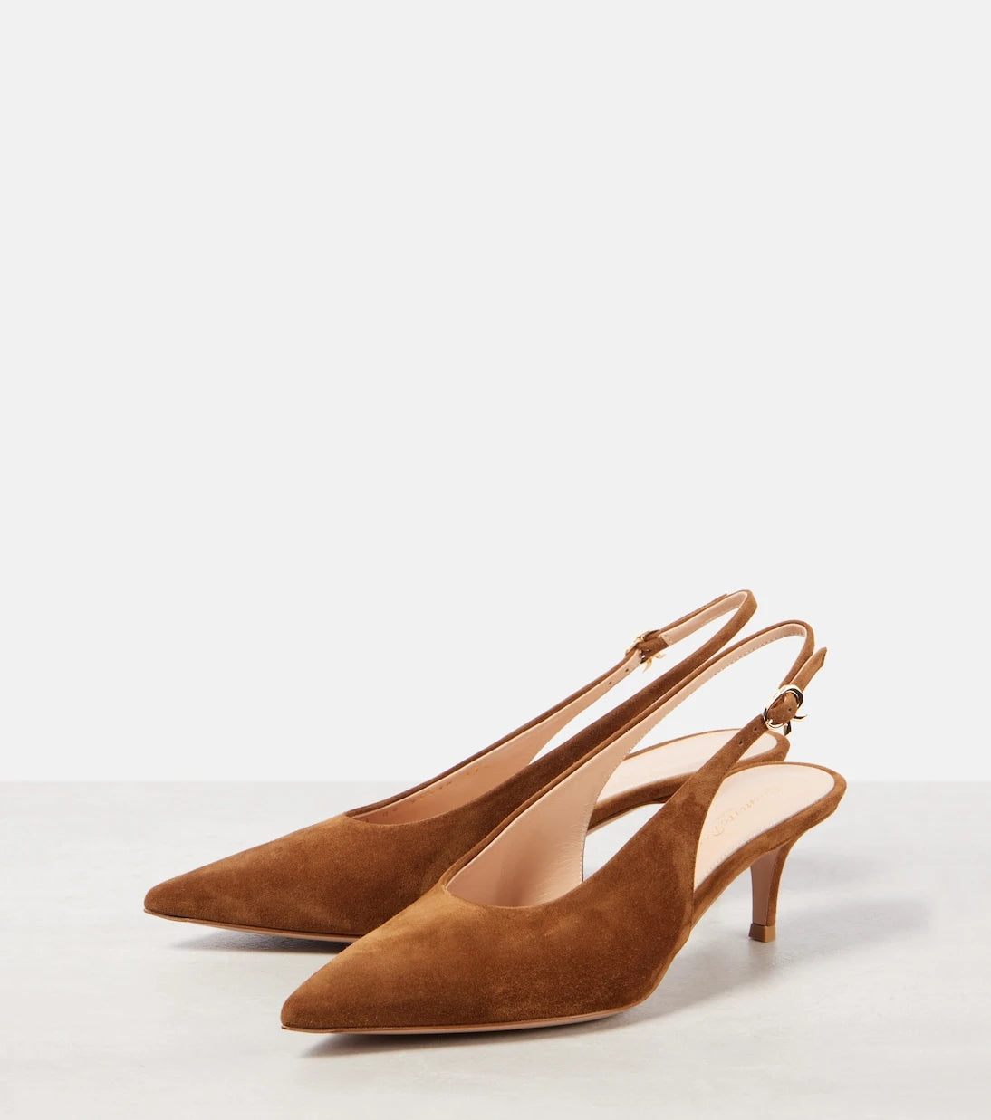 Gianvito Rossi - Robbie 55 suede slingback pumps