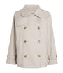 Max Mara White Cotton-Blend Trench Coat