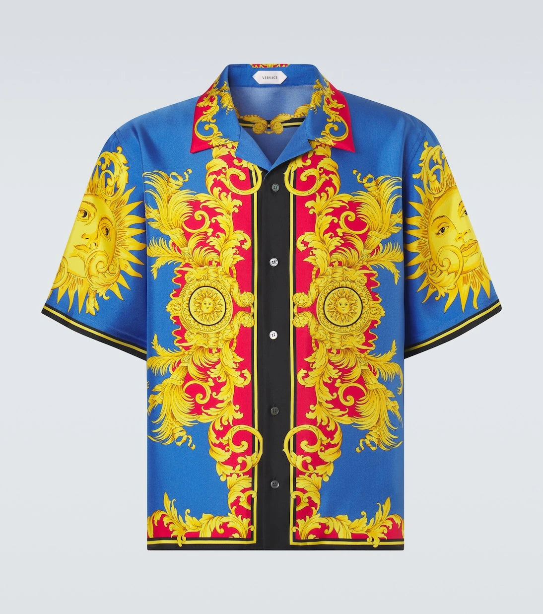 Versace - Baskılı ipek bowling gömleği