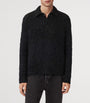 AllSaints Black Brushed Sonny Polo Sweater