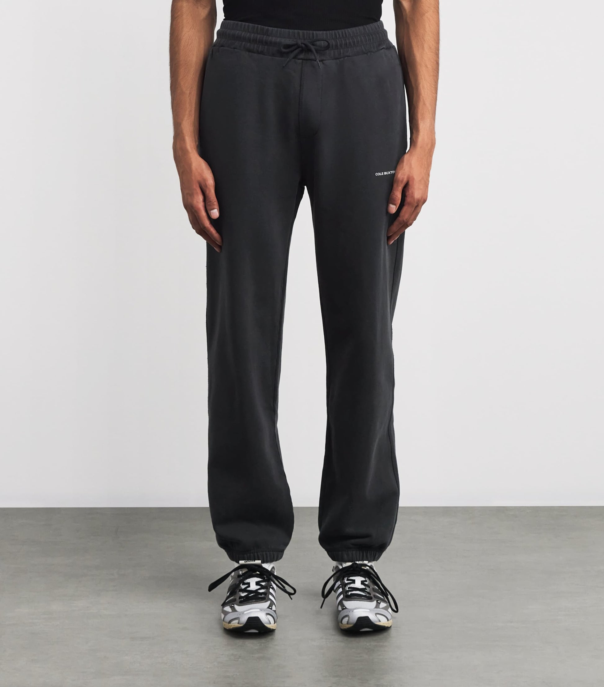 COLE BUXTON Black Cotton Mini Logo Zip-Up Hoodie