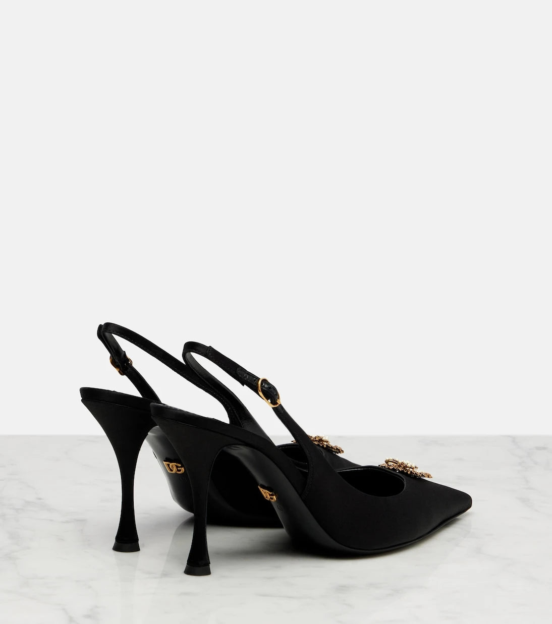 Dolce&Gabbana - حذاء ديفوشن 90 ساتان بنمط Slingback