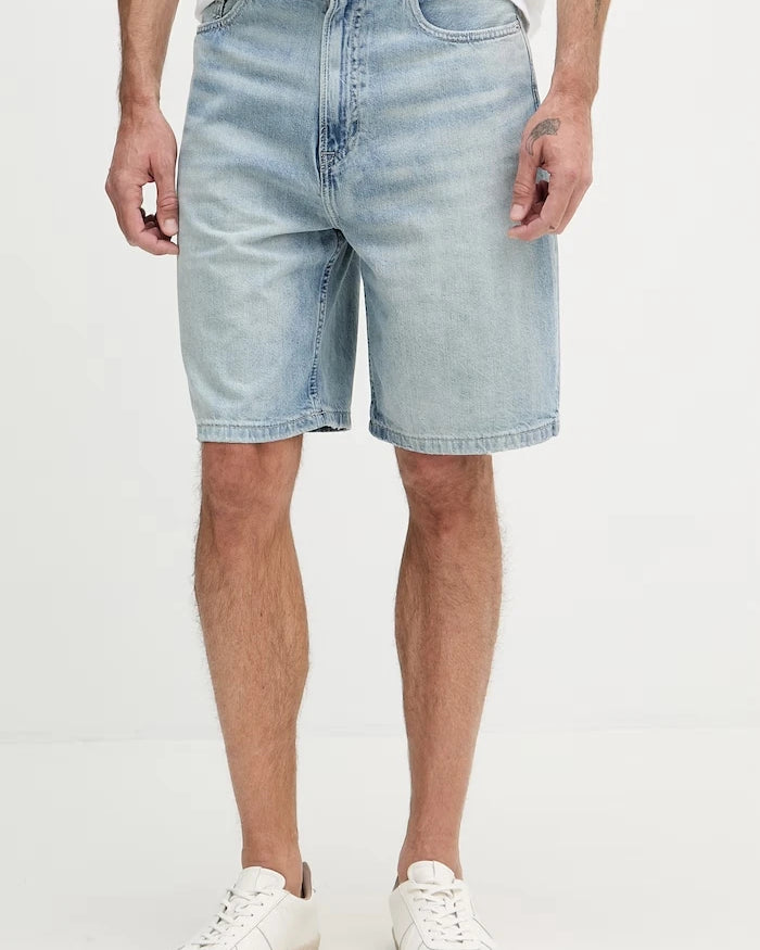 Calvin Klein Jeans erkek kısa pantolon, keten karışımlı