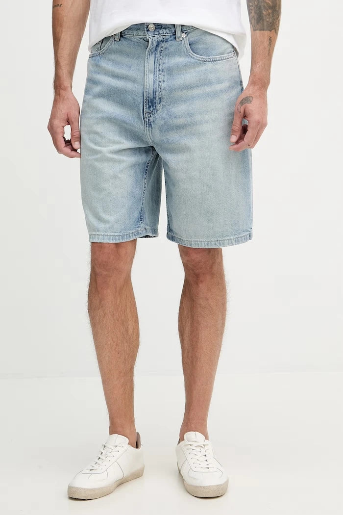 Calvin Klein Jeans erkek kısa pantolon, keten karışımlı