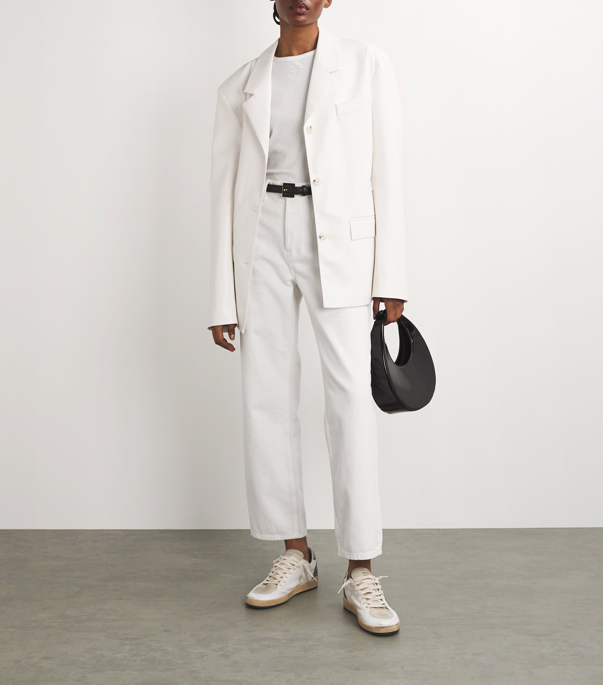 White Leather Ball Star Sneakers