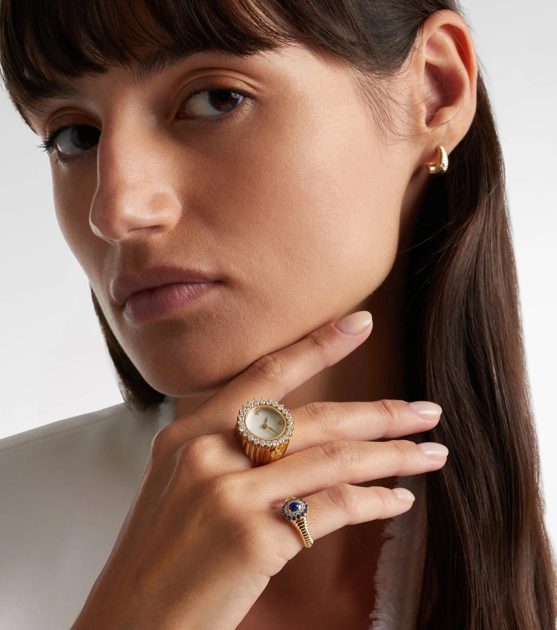 Yvonne Léon - Berlingot Pompadour Baby 9kt ring with gemstones