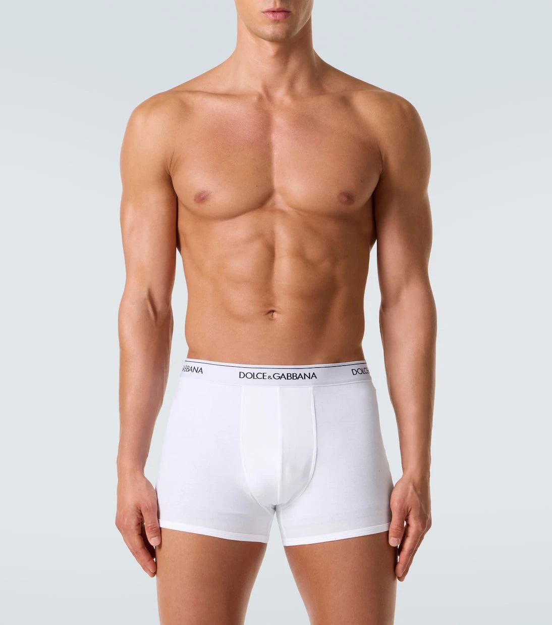 Dolce&Gabbana - 2'li logo pamuk karışımlı boxer seti