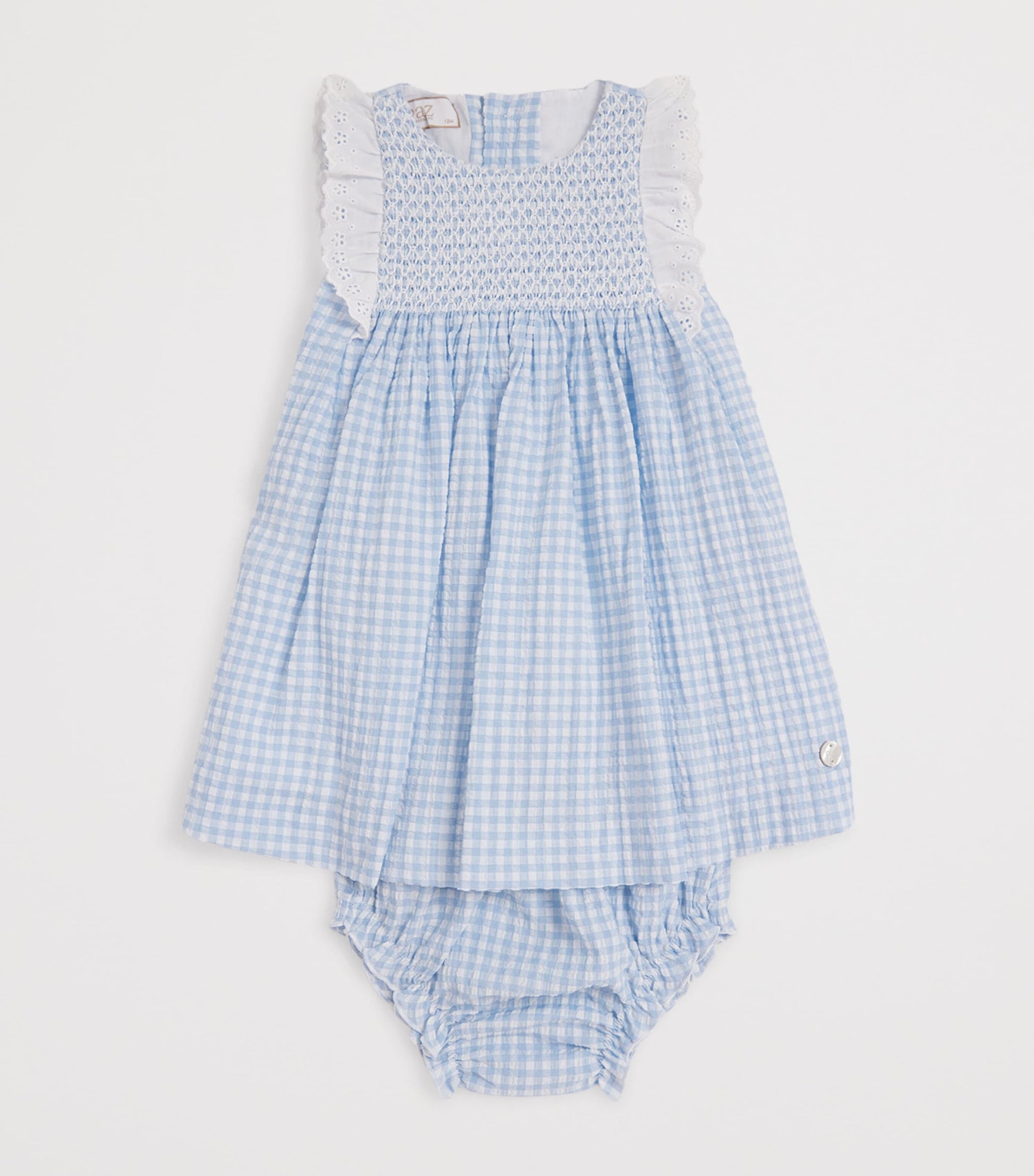 Cotton-Blend Gingham Dress and Bloomers Set (3-36 Months)
