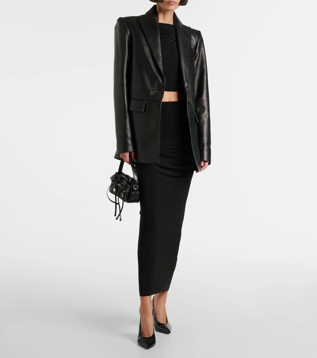Alex Perry - Oversized leather blazer