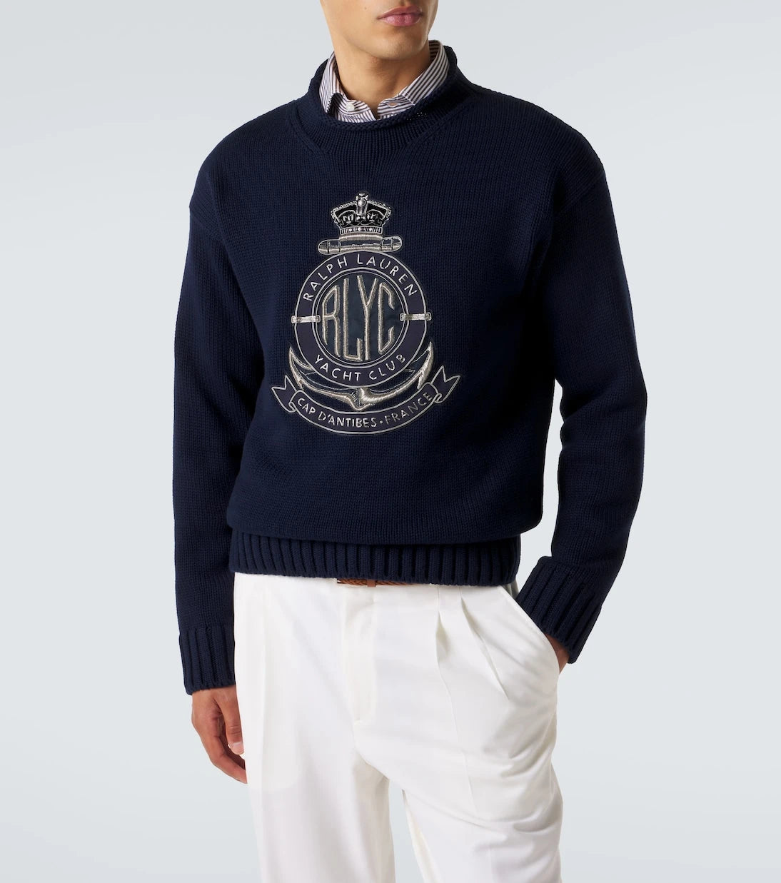 Ralph Lauren Purple Label - Embroidered cotton sweater