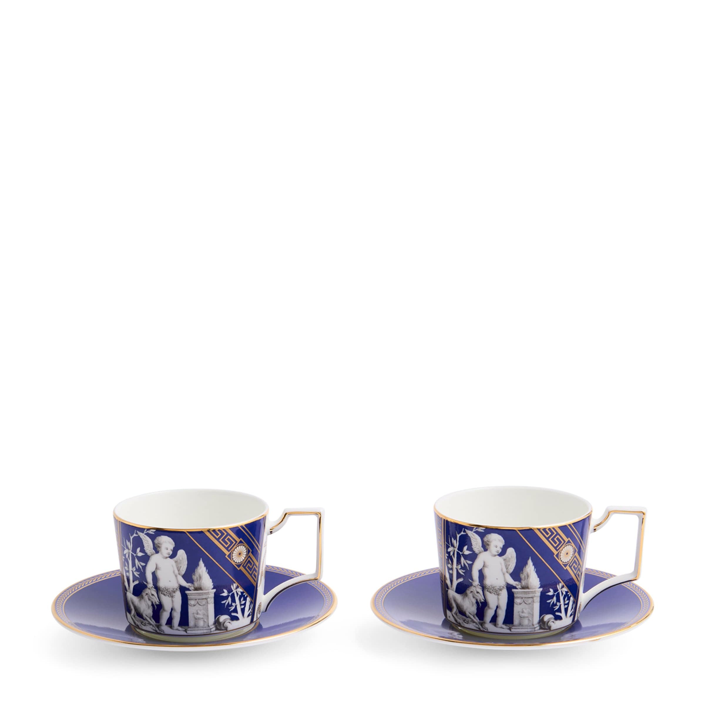 Set of 2 Renaissance Teacups and Saucers