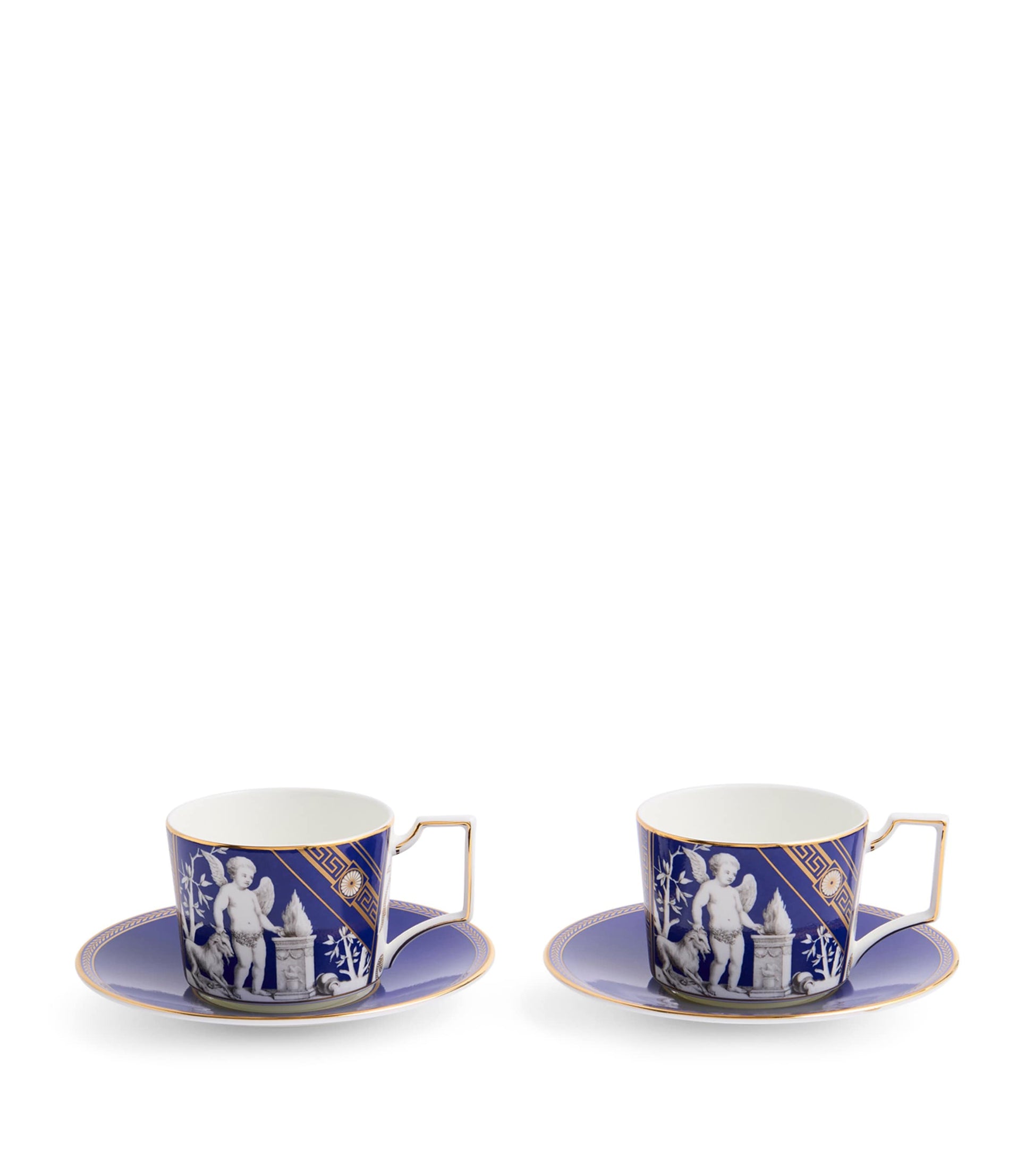 Set of 2 Renaissance Teacups and Saucers