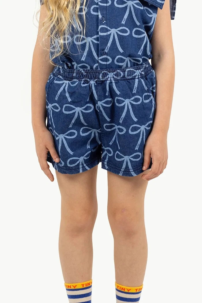 Детски къси панталони Tinycottons BOWS WOVEN SHORT