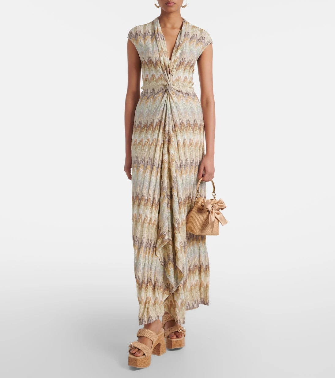 Jimmy Choo - Bon Bon raffia bucket bag