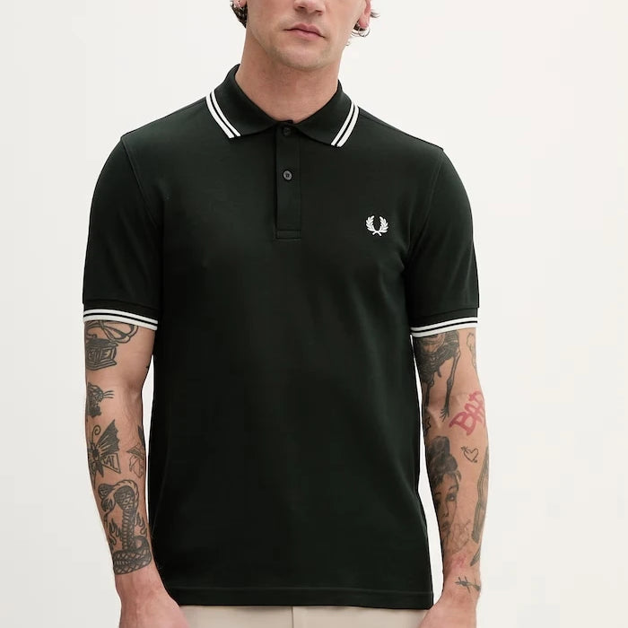 Памучна тениска с яка Fred Perry