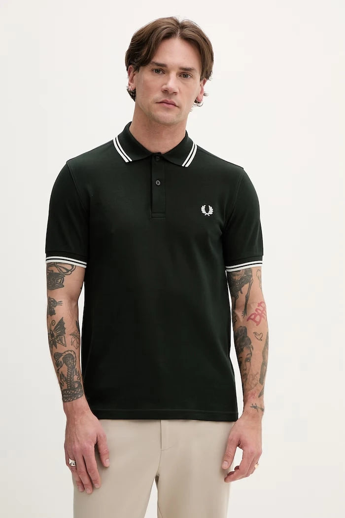 Памучна тениска с яка Fred Perry