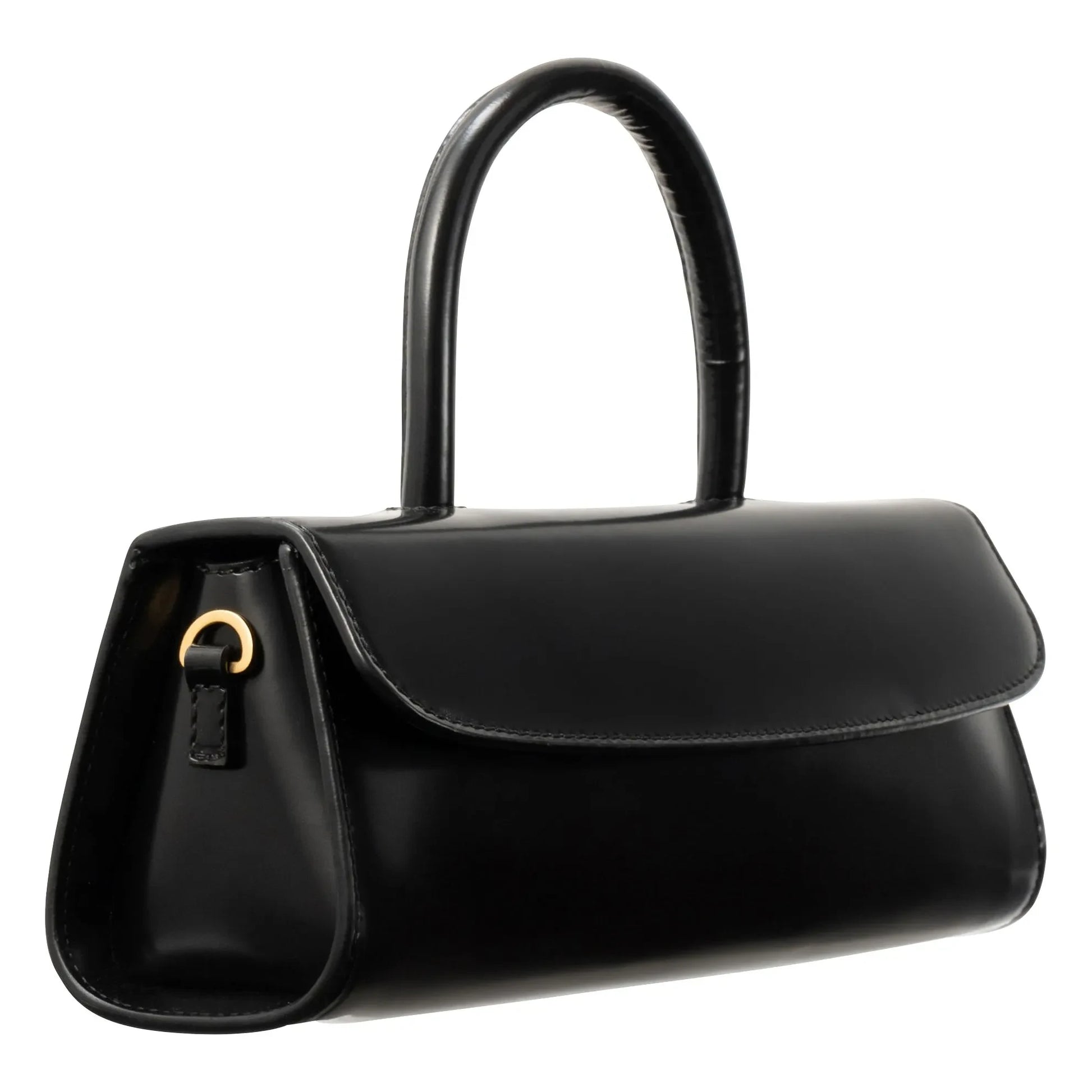 BY FAR - Mini Longa Bag Semi-Polished Leather | Black