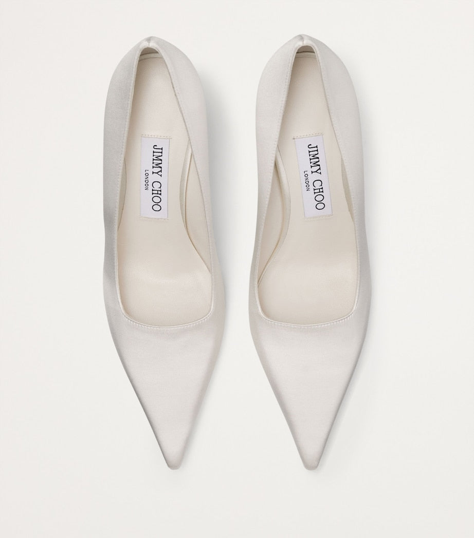 Ivory Ixia 80 Satin Pumps
