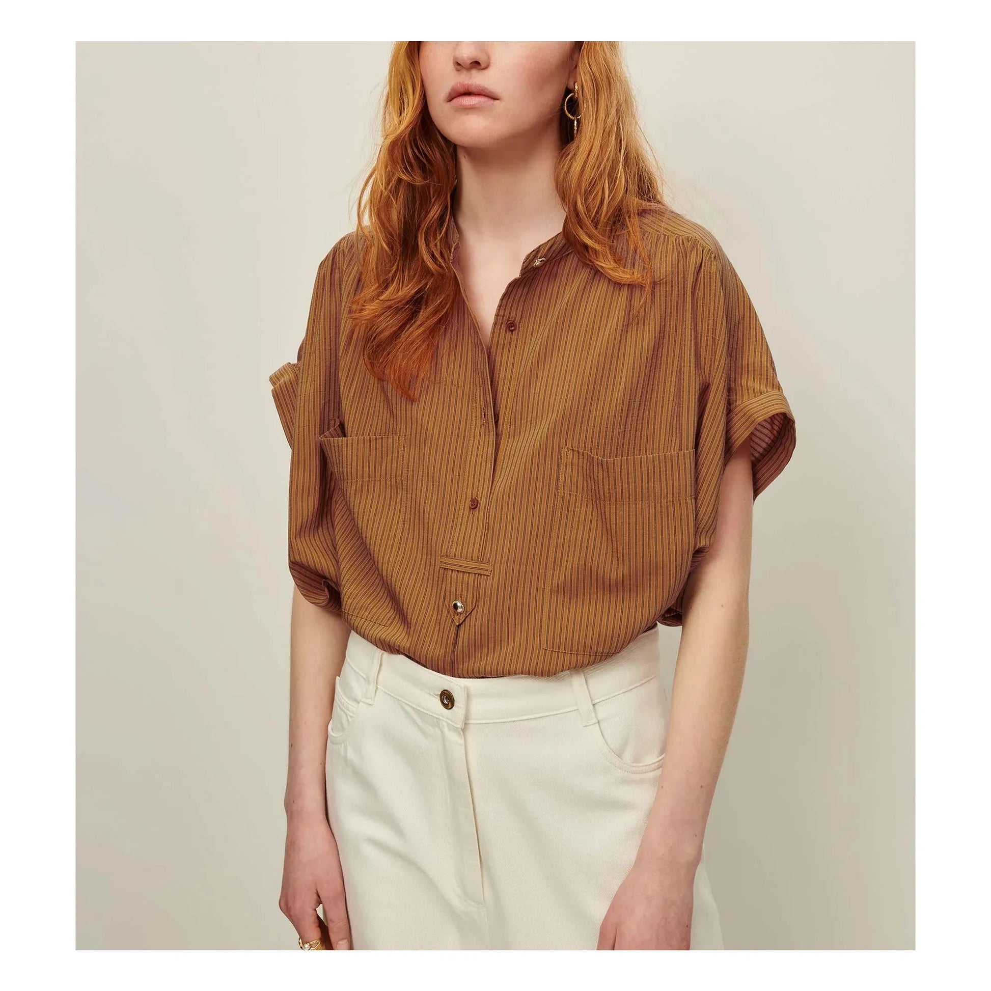 Sessùn - Camille Stripes Blouse | Brown