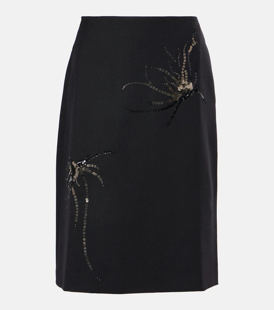 Jacques Wei - Sequined wool pencil skirt