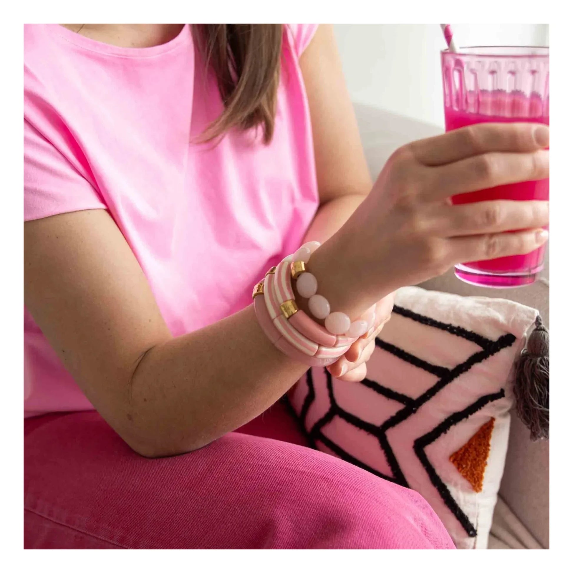 Parabaya - Riviera Rosado 3 bracelet | Pink