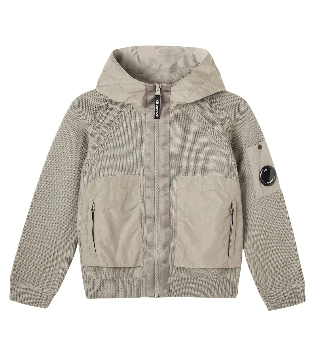 C.P. Company Kids - Lens hooded wool jacket