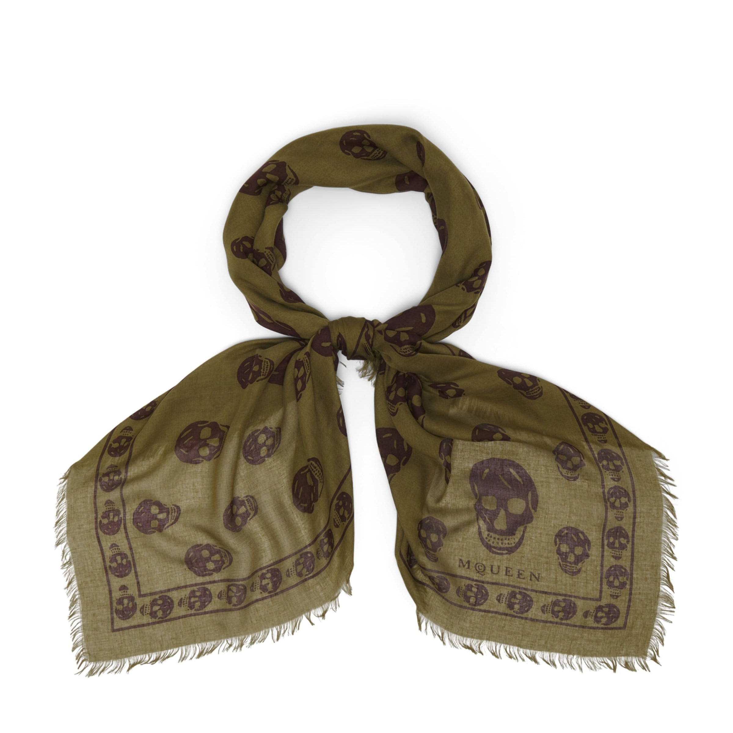 McQueen Modal-Silk Skull Scarf