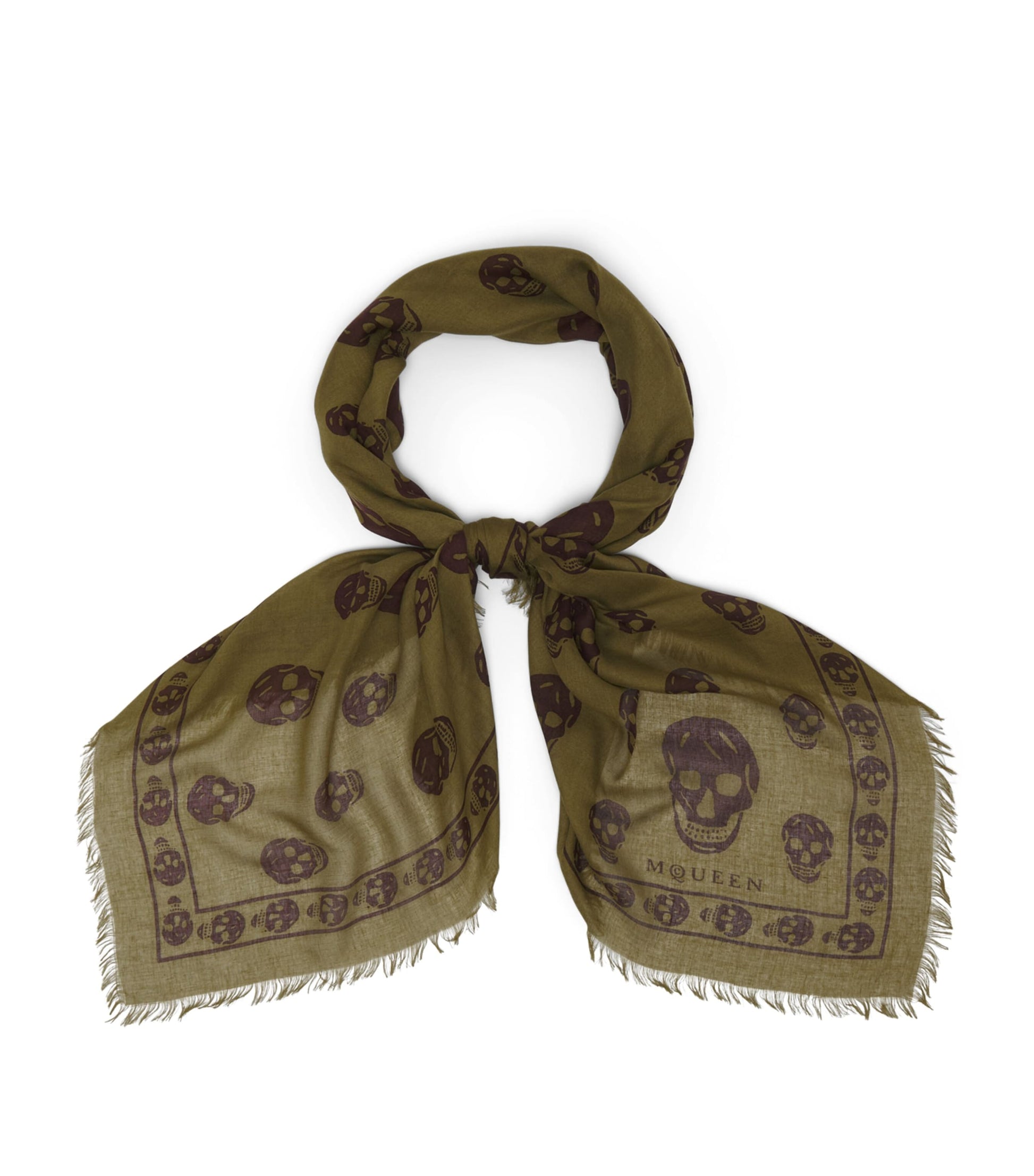 McQueen Modal-Silk Skull Scarf
