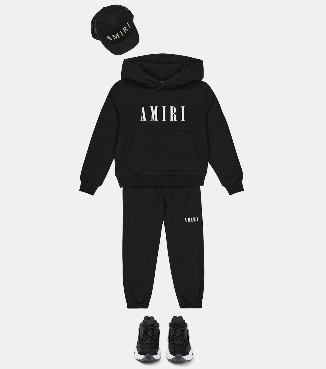 Amiri Kids - بنطلون رياضي قطني بشعار العلامة التجارية