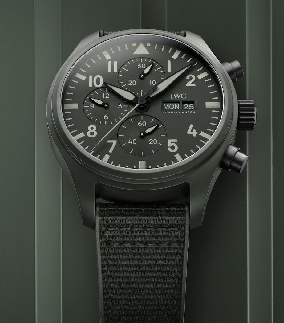 Ceramic Pilot's Chronograph TOP GUN Woodland Watch 44.5mm