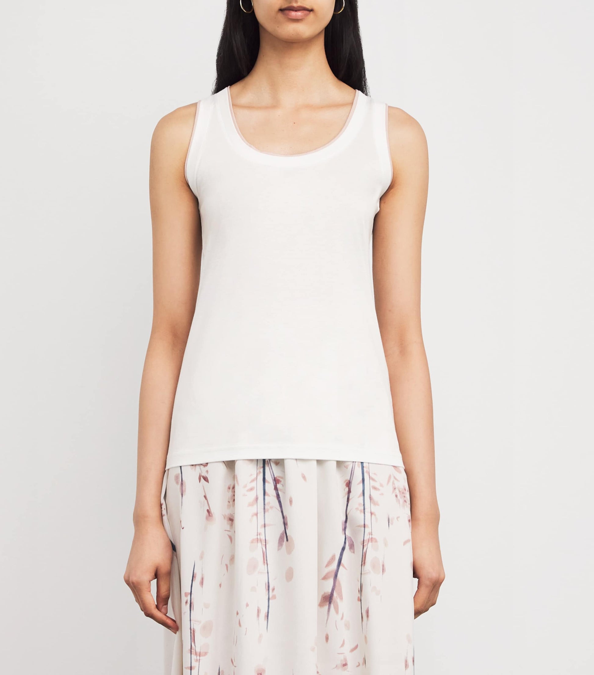Cotton Tank Top BIANCO, ROSA