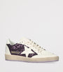 Golden Goose Purple Glitter Ball Star Sneakers