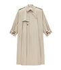 Saint Laurent Nude Cotton Cape Trench Coat