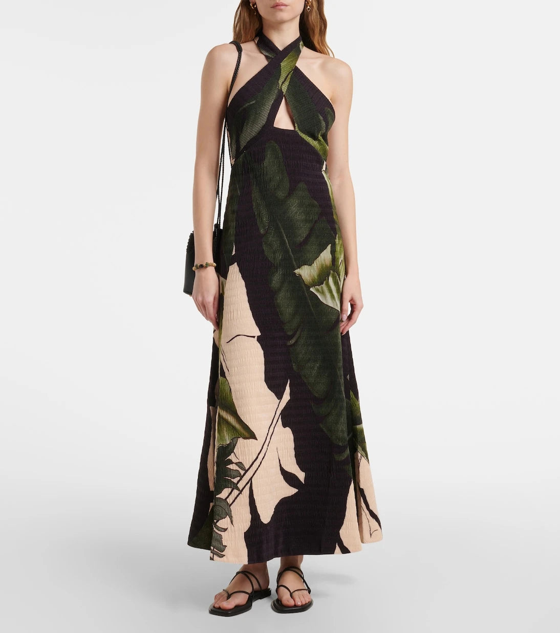 Johanna Ortiz - Printed halterneck maxi dress