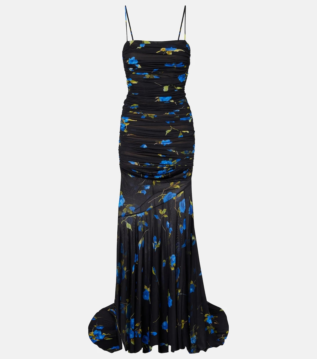 Blumarine - Floral draped jersey maxi dress