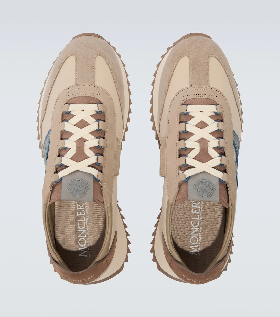 Moncler - Pacey2 suede-trimmed sneakers