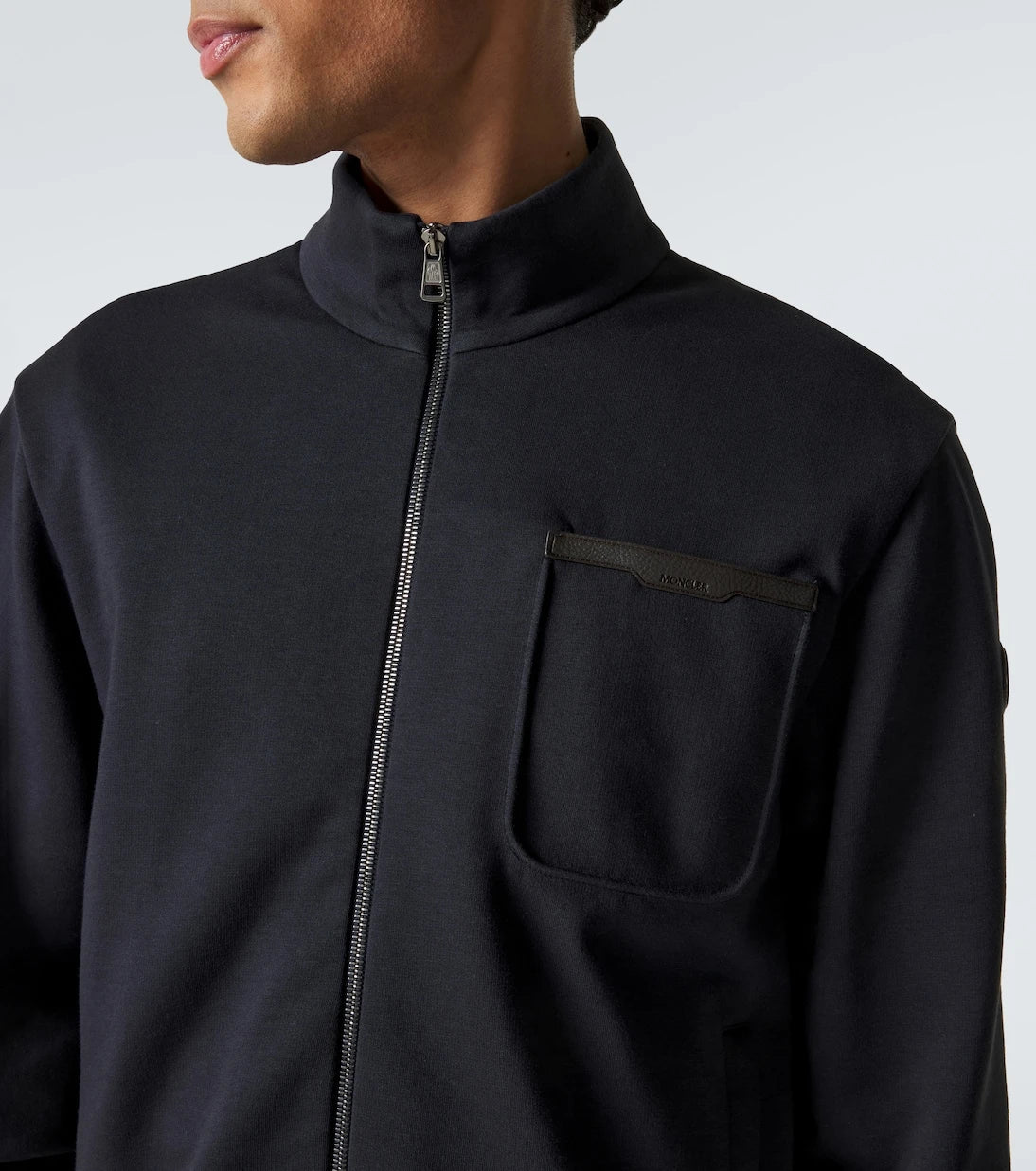 Moncler - Cotton-blend zip-up sweater