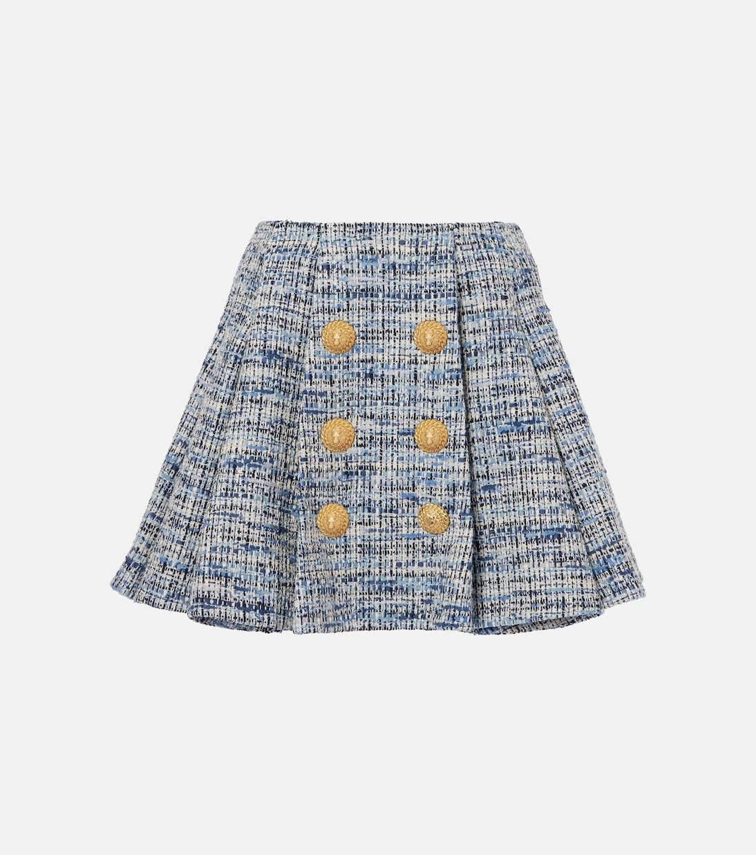 Balmain - Space-dyed cotton-blend miniskirt