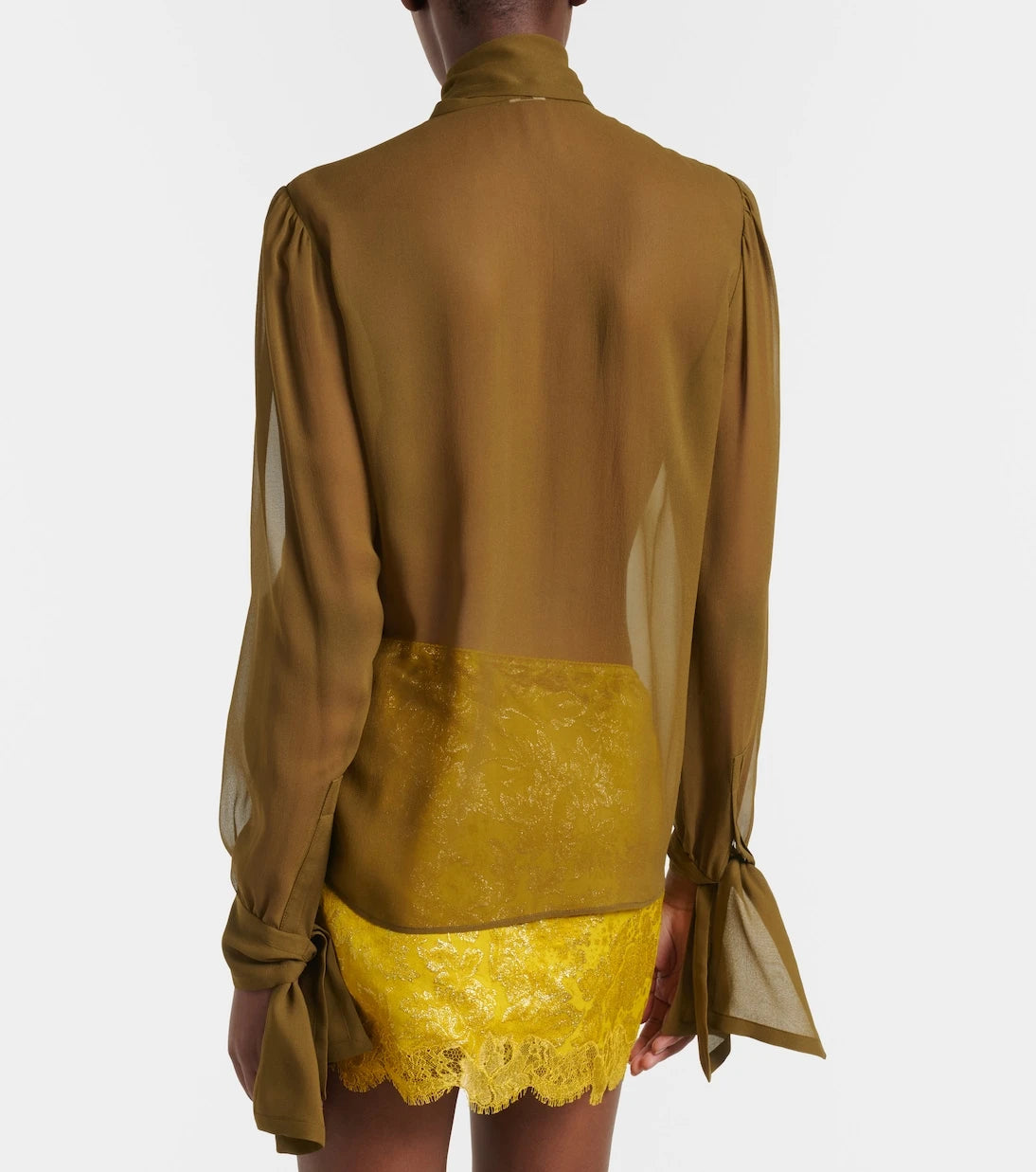 Saint Laurent - Tie-neck silk blouse