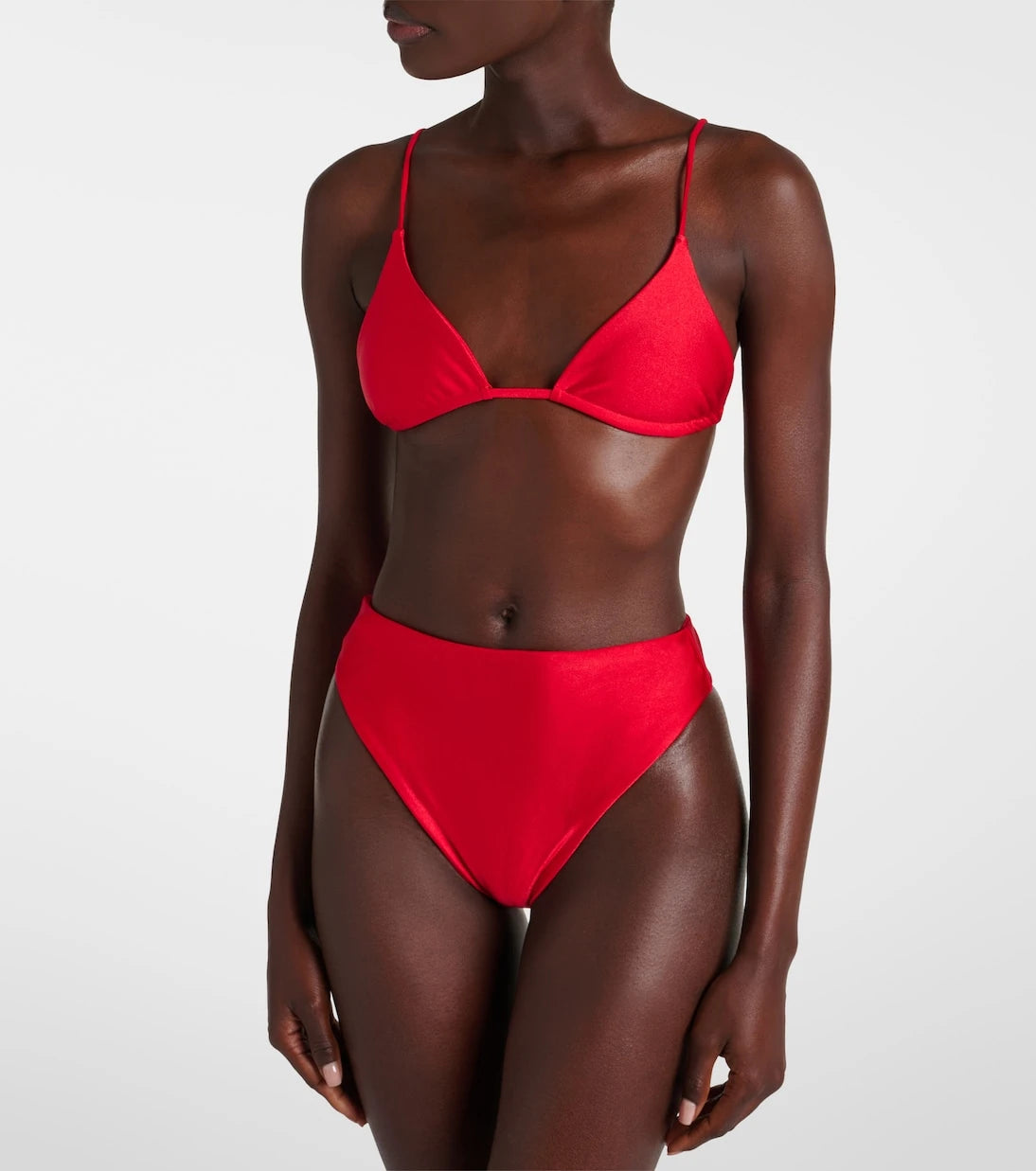 Jade Swim - سراويل سباحة سفلية بيكيني إنكلاين بخصر عالٍ